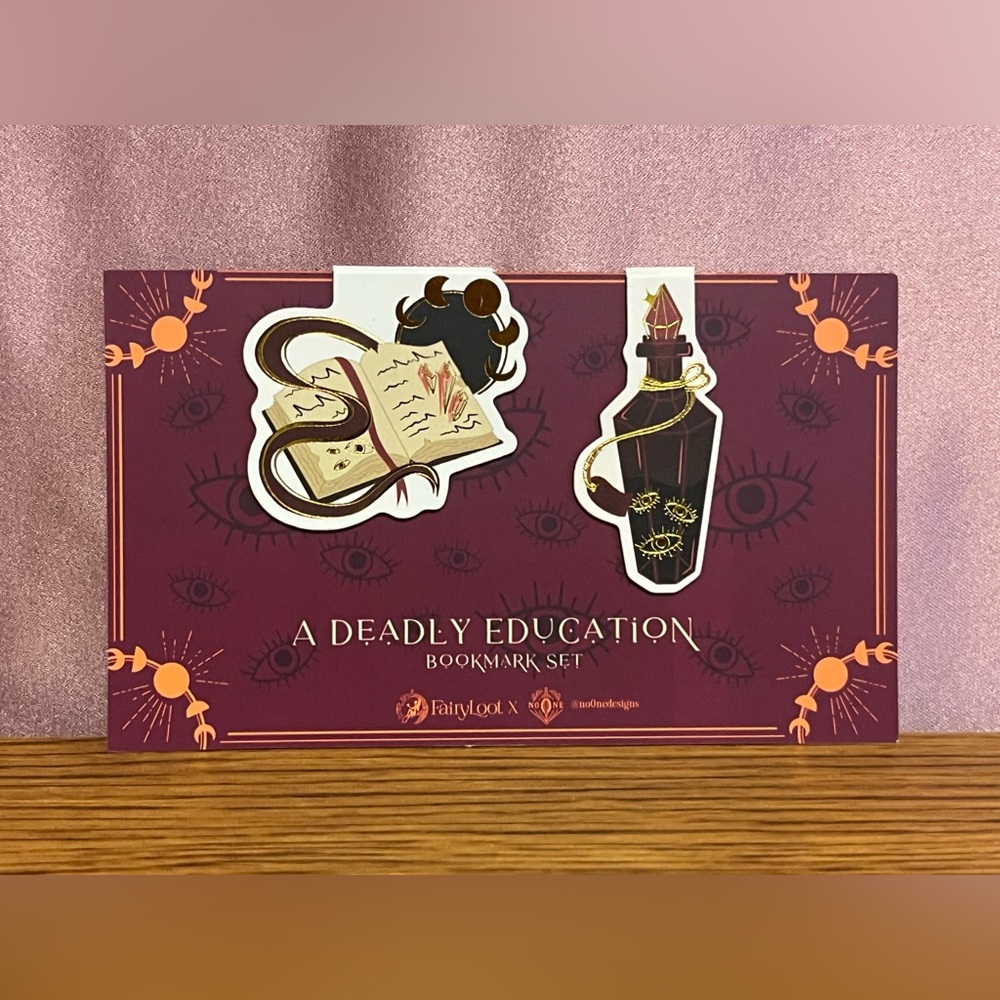 Fairyloot A Deadly Education Magnetic Bookmark Set NWT